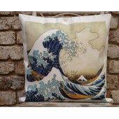 The Great Wave off Kanagawa Japan Square Cushion Cover Home Nursery Office Deco